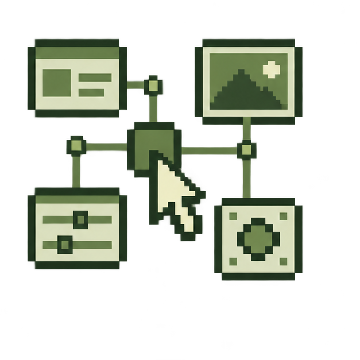 Pixel-art interactive digital system